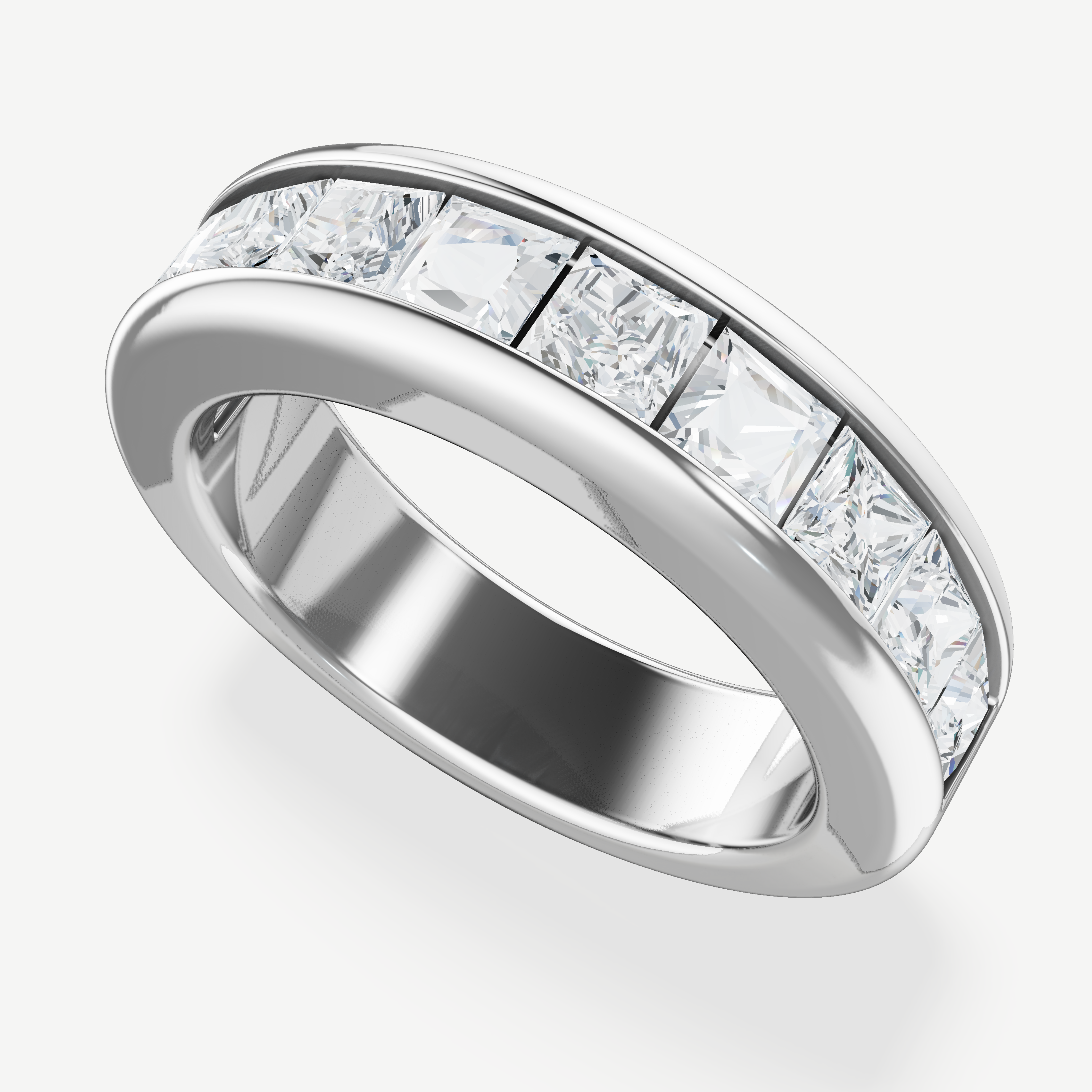 Style 104669WB: Wide Channel Band with lab grown diamonds