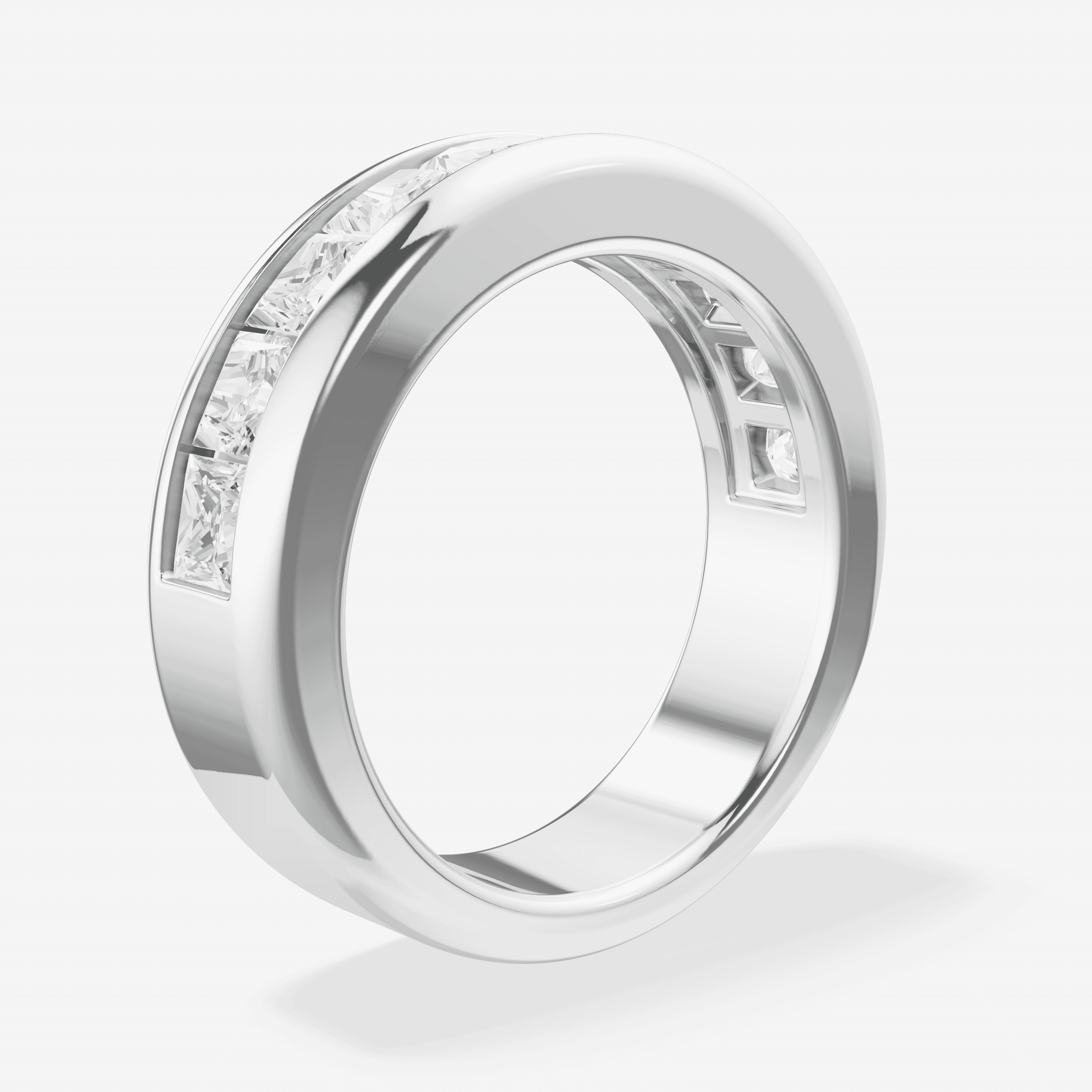 Style 104669WB: Wide Channel Band with lab grown diamonds