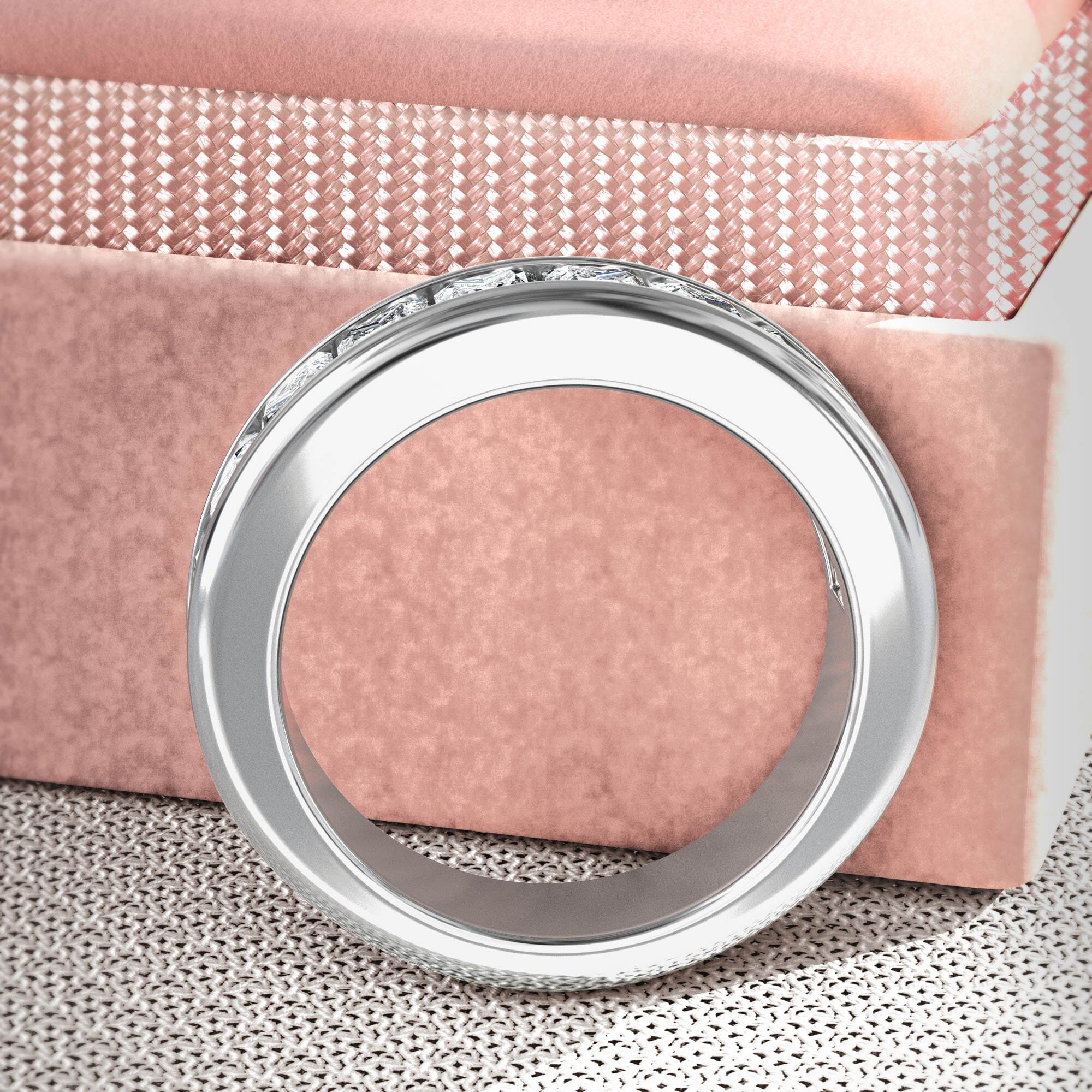 Style 104669WB: Wide Channel Band with lab grown diamonds