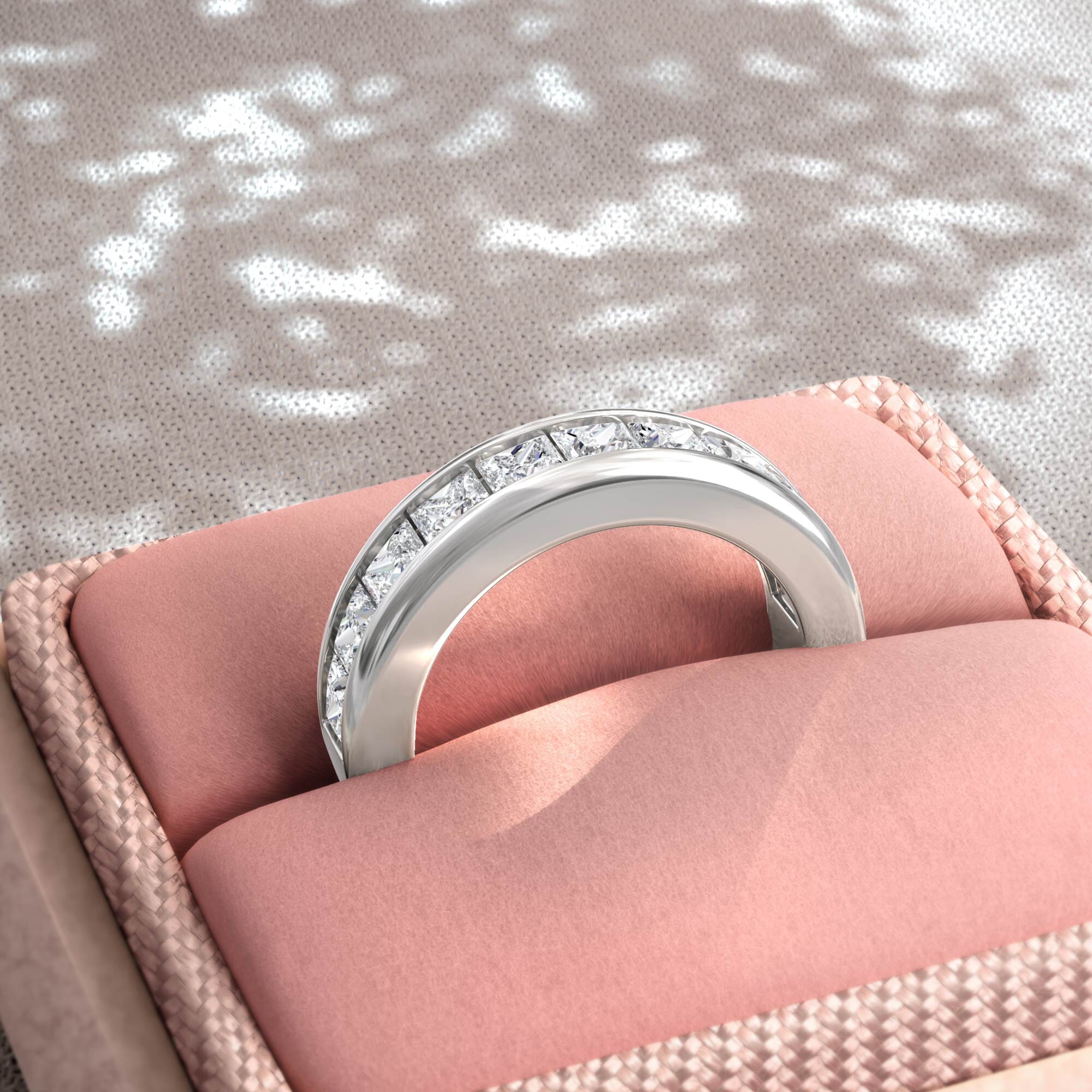 Style 104669WB: Wide Channel Band with lab grown diamonds