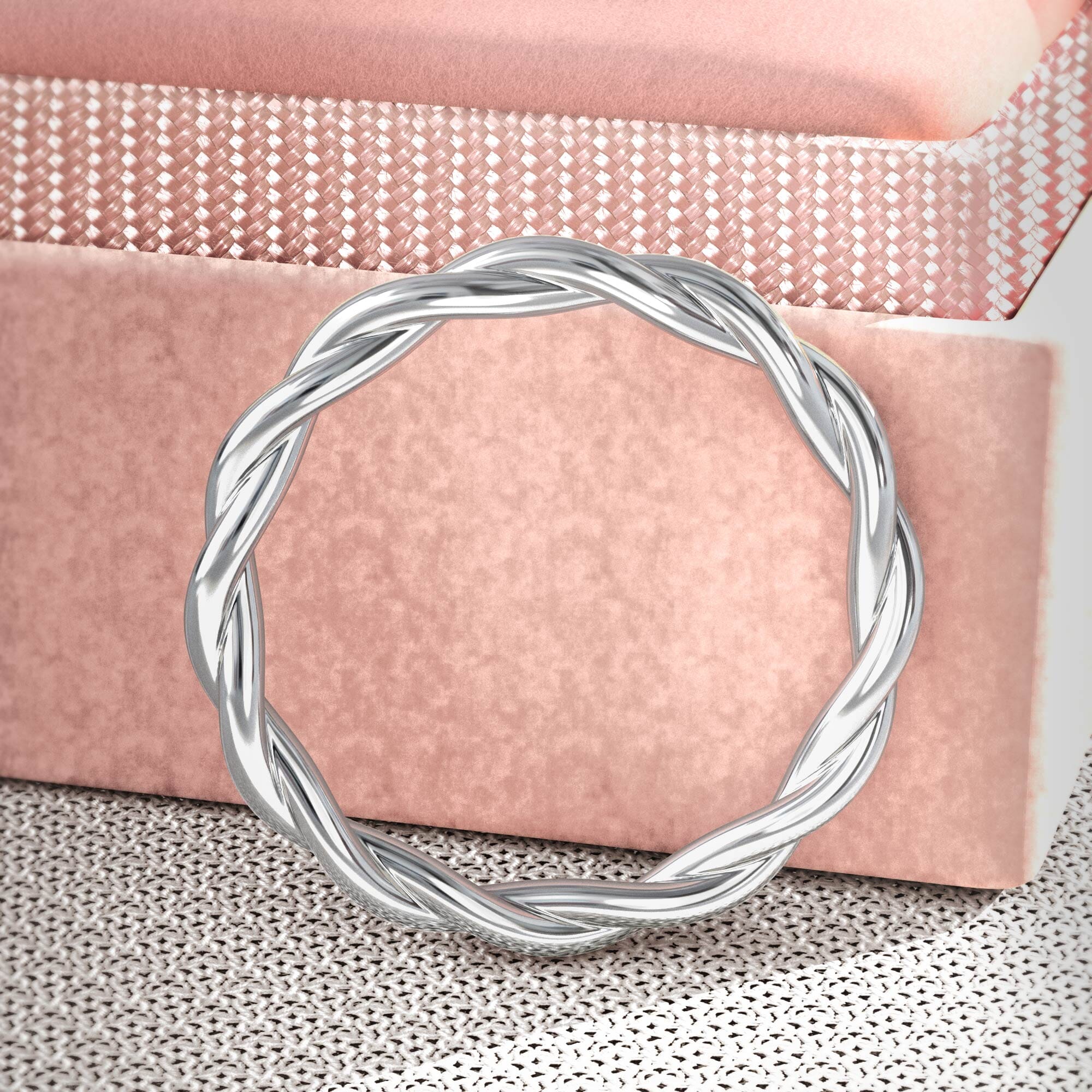 Style 104751: Round Wire Twisted Band